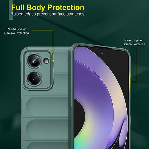 Image of amazon basics Back Case Cover for Vivo Y18e | Compatible for Vivo Y18e Back Cover | Liquid Silicon Magic Case with Camera Protection | Dark Green