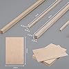 150 Pieces Balsa Wood Sticks Hardwood Square Wooden Craft Dowel Rods Unfinished Balsa Wood Sheets 12" Thin Wooden Strips 1/4 Inch 1/8 Inch for Crafts DIY Projects Models Making Supplies #1