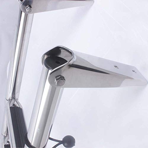 image for HOFFEN 4 Steps Drop Down Boarding Ladder with Extra Wide Curve up Step