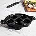 Staub Cast Iron 5.75-inch Escargot Dish with 6 holes - Matte Black, Made in France