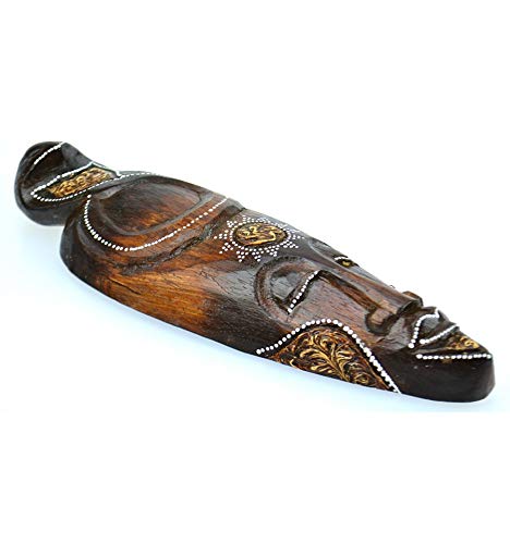 Maschera in legno 30 cm – Motivo Cobra – Decorazione Etnica Chic stile africano.
