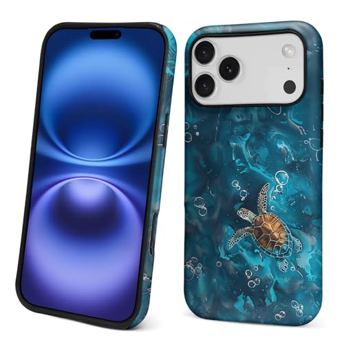 Housse PT 17 PM en silicone liquide mat premium imprimé tortue