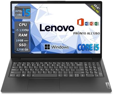 Lenovo Notebook i5 13Th | Pc portatile 24gb Ram ddr4 | Display 15.6