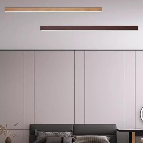 Lampe de plafond LED acrylique bois 120cm plafonnier moderne variable - 6