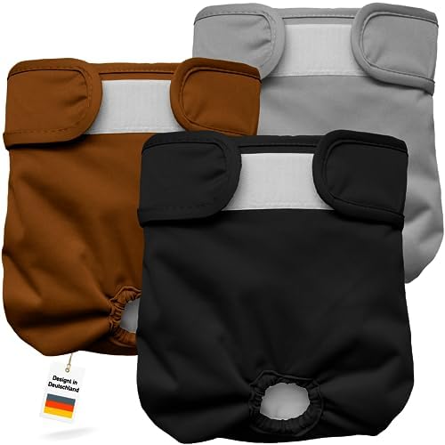 Alpenstern® Reusable Dog Nappies for Female Dogs (Pack of 3) Washable