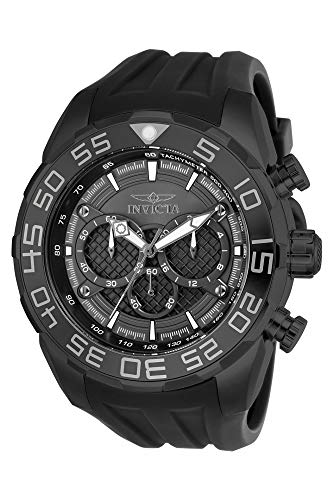 Invicta Men's Speedway 50mm Stainless Steel and Silicone Chronograph Quartz Watch, Black (Model: 26308)