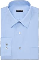 Vista 3 de Van Heusen - Camisa de vestir de popelina para hombre, corte regular, unicolor