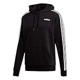 Kängurutasche auf der Front adidas Herren Hoody Essentials 3-Streifen French Terry, Black/White, XL, DU0498