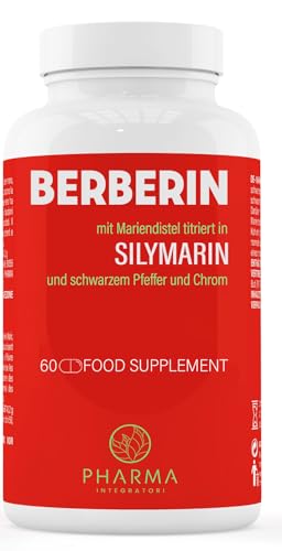 Berberin 500 mg Kapseln hochdosiert – Premium Berberine HCL Supplement für Stoffwechsel, Verdauung, Energie und Wohlbefinden – Reines Berberin HCL 500 mg pro Kapsel mit Silymarin und Mariendistel