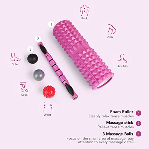 Aeike-Foam-Roller-6-in-1-Fitness-Set-High-Density-Muscle-Roller-with-Massage-Ball-for-Deep-Tissue-Massage-Instant-Pain-Relief-of-Back-Legs-Body