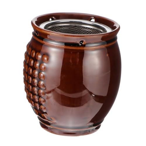 FOMIYES Manual Moxibustion Box Ceramic Pot Moxibustion Scraping Cup for Relief