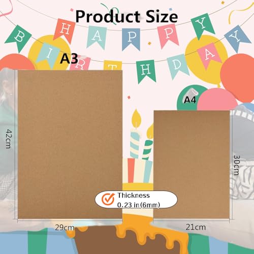 9 Stück A4 Wellpappe Bastelpapier, dicker Kraftkarton für Heimwerker,Hochwertige Pappe für DIY-Projekte, Basteln & Verpacken – Stabil, vielseitig und leicht zu verarbeiten.