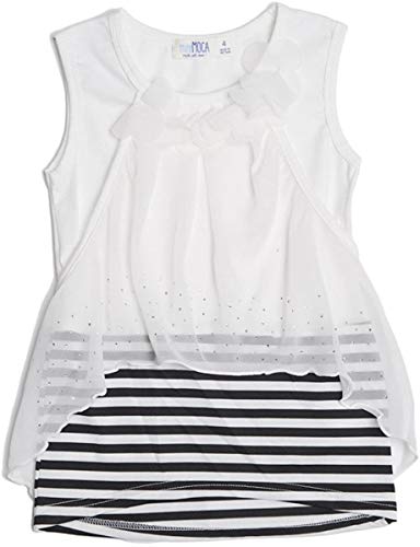 Image of ToBeInStyle Girl's Adorable Flower Print Tank Top w /Back Lace Design