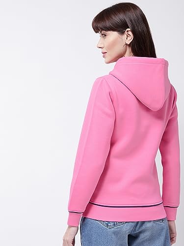 Image of Modeve Women Printed Hooded Sweatshirt for Winter