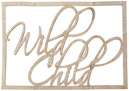 Fabscraps Kaleidoscope Die-Cut Chipboard Word Wild Child