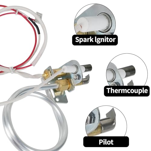 Upgraded 100112330 Water Heater Pilot Assembly,Compatible with 300 301 Series Whirlpool,Fit for A.O.Smith, American, State, Kenmore, Reliance,Replace 9007876 9007877 Thermopile Assembly