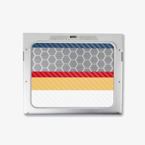 Image of MightySkins Carbon Fiber Skin Compatible With Alienware X14 R2 (2023) Full Wrap Kit - Vintage Lines | Protective, Durable Textured Carbon Fiber Finish | Easy To Apply & Change Styles | Made in the USA