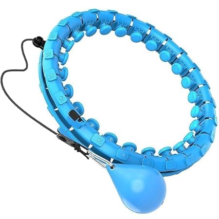 Fitness Smart Infinity Hula Hoop for Adults Weight Loss/Exercise - 360 Degree Waist Fitness - 24 Knots Adjustable Size with Ball-image-41