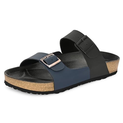 Image of Centrino Men's Berkin-Style Slip-On Sandals | Open Toe Design | Soft PU Footbed | Lightweight & Comfortable | Arch Support | On-Grip Sole | Casual Outdoor Wear (9209)