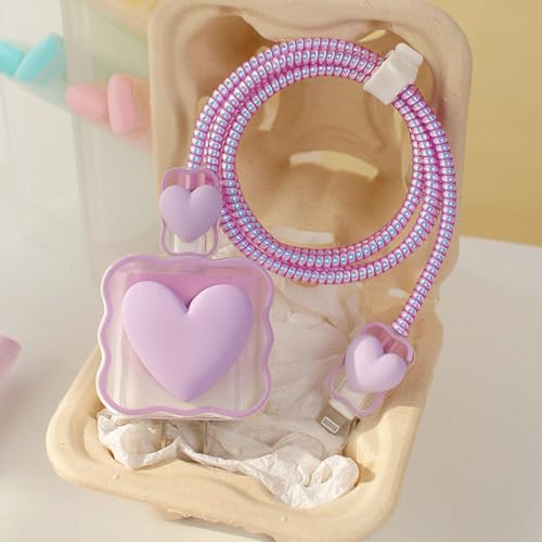Protector de cargador USB morado que evita que el cable de tu iPhone se doble o rompa 2