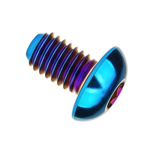 Image of Titanium Bolt M3 8 10 12 15mm Allen Key Head Screws for Bicycle Pack of 4 (Burnt Blue, M3x8mm)