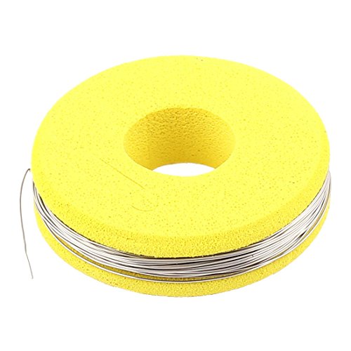 sourcing map sourcingmap® 80 nicromio 0,3mm de alambre redondo 28 calibreAWG Rollo 10M Ohms/15,42m resistencia