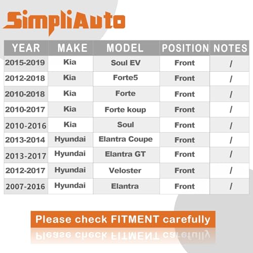 SimpliAuto 510093 Front Wheel Hub Bearing Assembly Compatible with Hyundai Elantra 2007-2016, Veloster 2012-2017, Kia Forte Koup Soul 2010-2016, Soul EV 2015-19 by SimpliAuto - Image 2