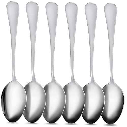 HOLIDYOYO 6pcs Pointed Spoon Sugar Spoon Ramen Spoon Appetizer Spoons Iced Tea Spoon Barbecue Spoon Japanese Spoon Ergonomic Food Table Spoons Soup Spoons Food Serving Spoon Stainless Steel