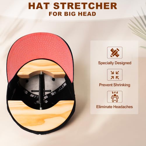 Image of Hat Stretcher for Baseball Caps, Fitted Hats Size 7 to 8 3 /4