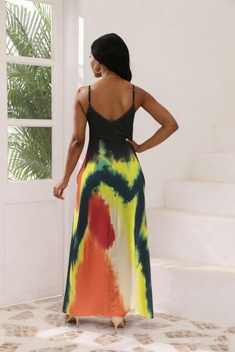 Image of vunahzma Womens Casual Fashion Sleeveless Plus Size Loose Long Sexy Maxi Dress with Pockets