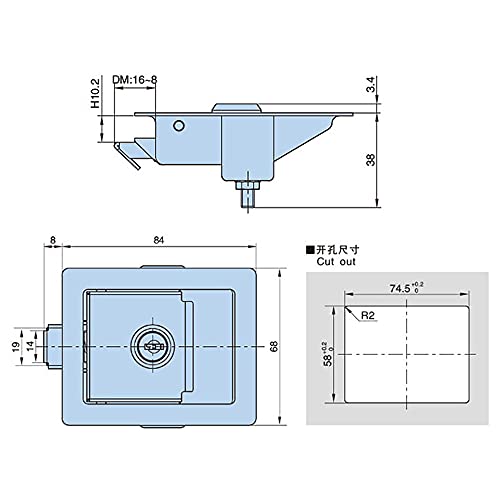 Wangyihan Southco Travel Trailer Lock Rv Door Latch Heavy Duty Flush Mount Handle Latch For Toolbox #TOP7