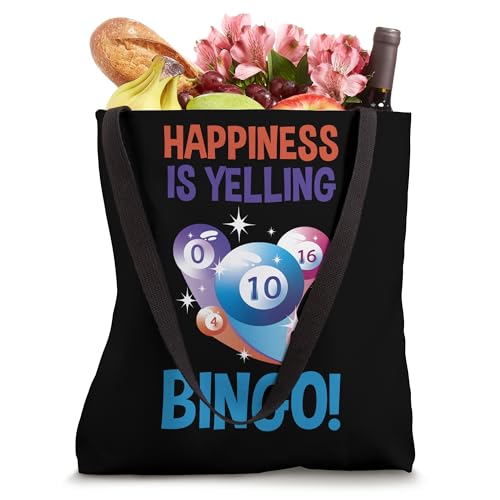 Bingo Happiness Is Yelling Bingo Balls Lucky Tote Bag miniatura 4