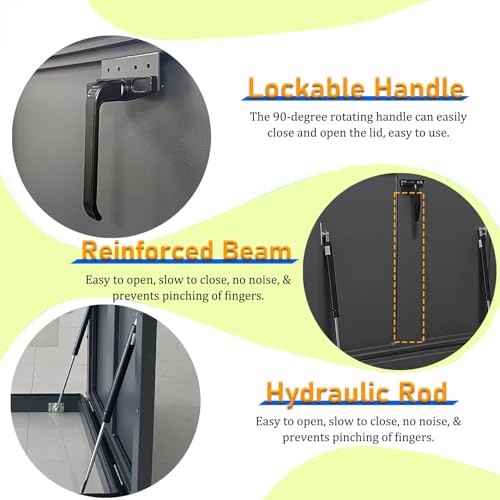 Escotilla de techo impermeable y tragaluz rectangular para mantenimiento seguro de áticos 6