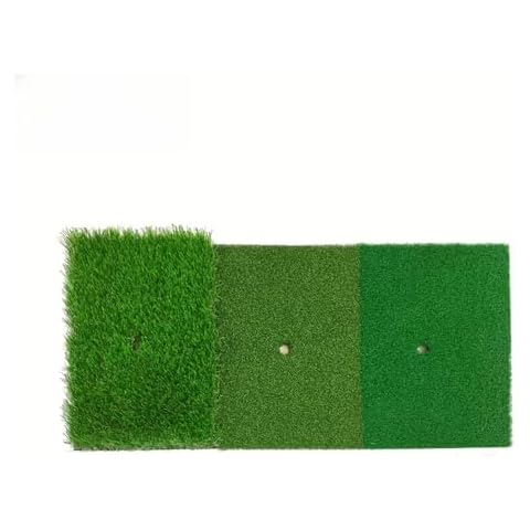 Tri-Turf Golf Hitting Mat Indoor & Outdoor Portable Driving, Chipping, Training Aids Golf Grass Mat with Rubber tee Holder (Tri Turf) Cover