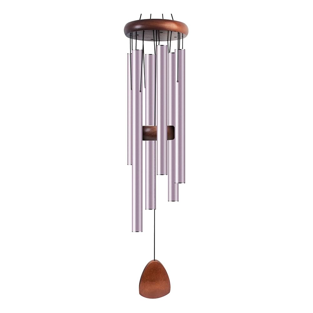 Xnuiasqe 6 Metal Tubes Wind Chimes Courtyard Corridor Balcony Decor Retro Wood Metal Pipes Wind Chime With Wood Hang Tag Wind Chime