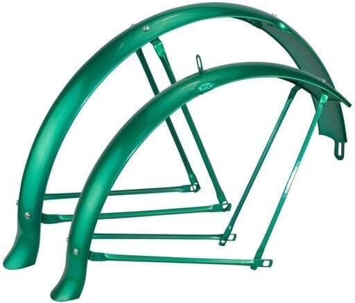OG LOWRIDER Classic 26" Flared Fender Set Standard Balloon 80mm – Alloy Steel Chrome Finish Front & Rear Fenders in 7 Diiferent Colors Variations (Metallic Blue)