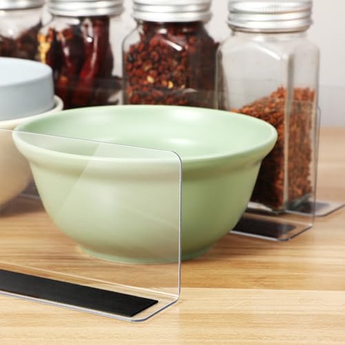 iplusmile 5 Stück Klare Regalteiler Schränke Separator Warentrenner Magnetische Schallwand für Schlafzimmer Küche Büro Supermarkt Schindeln Organisation