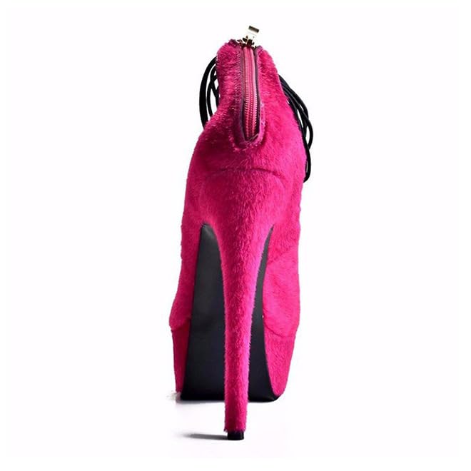 VERISSON Fashion Almond Toe Slip on Mary Jane High Heeled Platform Pumps Multi Front Straps Stiletto Zip up Court Shoes for Wedding Dress3