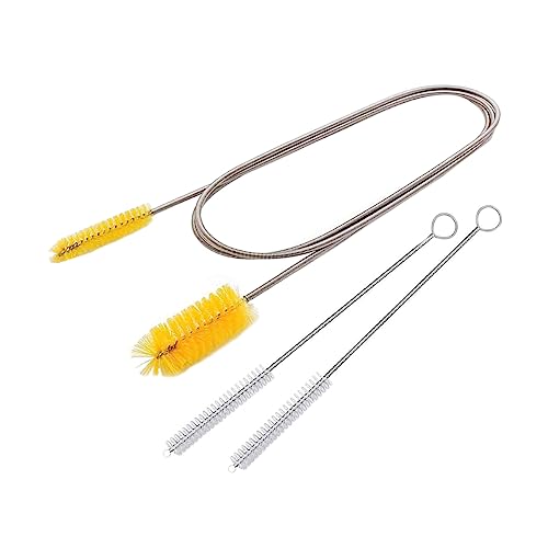 VERDANVERSE 3piezas Cepillo Flexible para Limpieza De Desagües y Mangueras Cepillo De Doble Cabeza para Acuarios y Tuberías Herramienta Duradera y Elástica para Limpieza Efectiva