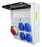 Distributeur de courant extérieur étanche - certifié IP44 (protection contre la poussière et les projections d'eau). Cette classe d'étanchéité vous permet d'utiliser notre appareil dans l'atelier, le jardin ou le hall de production.