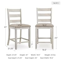 Signature Design by Ashley Counter Height Barstools, Set of 2, Farmhouse — image 2