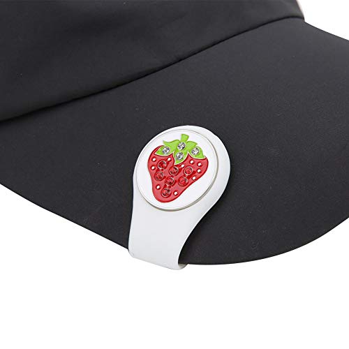 image for Heitune Silicone Compact Golf Ball Marker Fruit Pattern Hat Clip Cap C