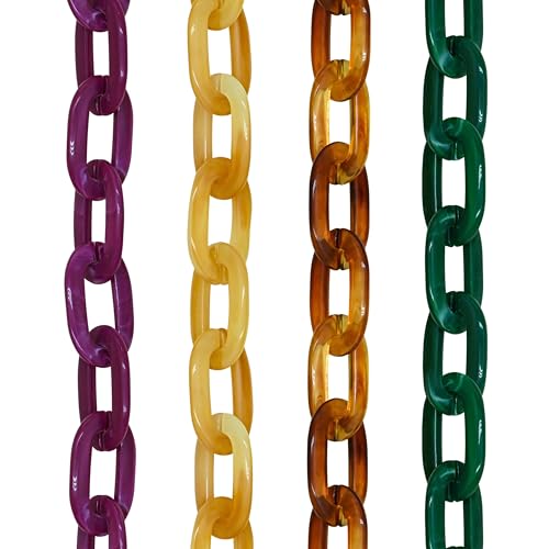 Image of SATRA TRADERS | Size : H-36mm W-22mm 01Meter Acrylic Link Chain Mask Chain