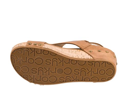 Image of Corkys Footwear Womens Carley Wedges, Featuring Corkys EVA Foam Cushioned Insoles, A 2.5 Inch Heel, Lightweight For All Day Wear, And Hook And Loop Closure