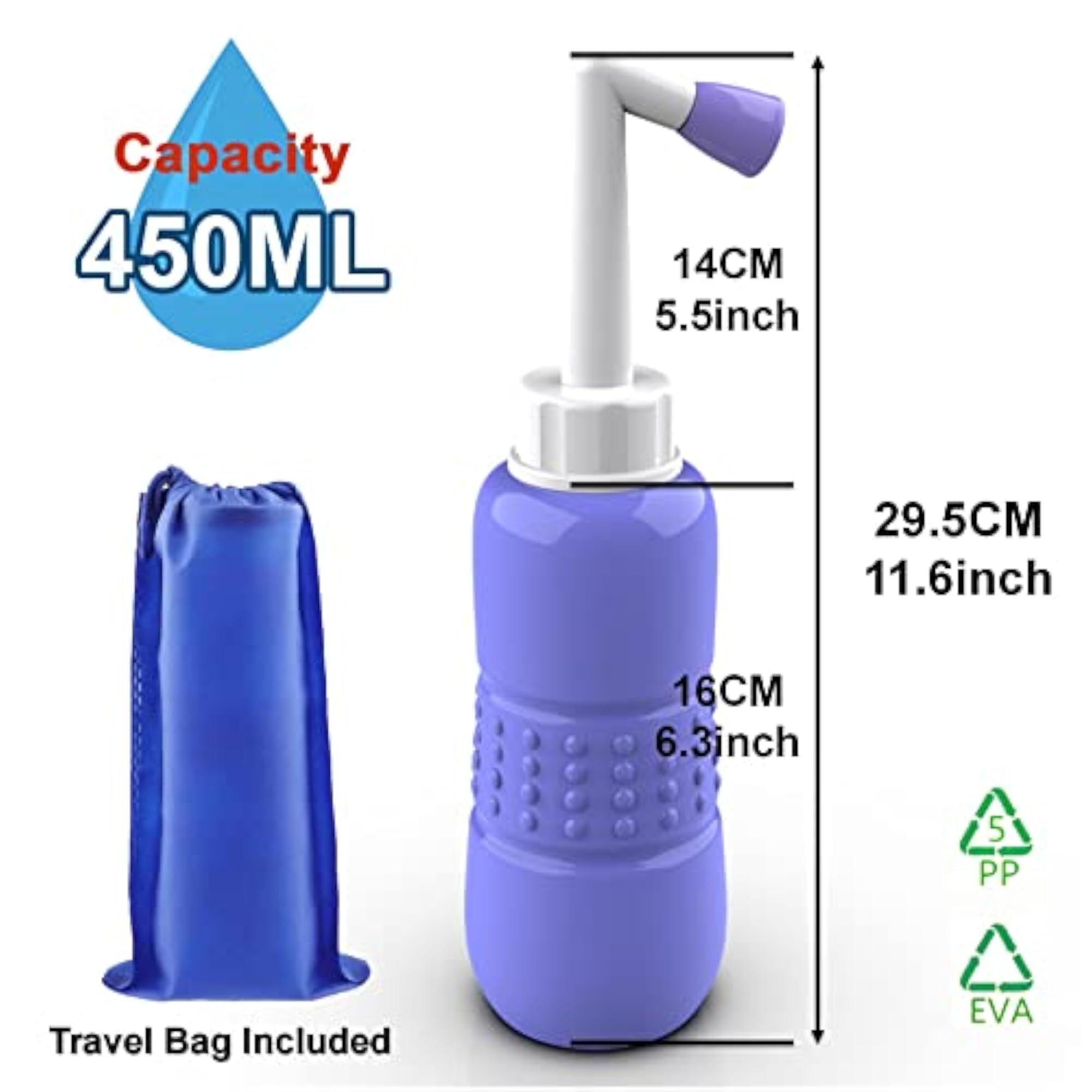 Portable Bidet for Toilet, 450ml Peri Bottle