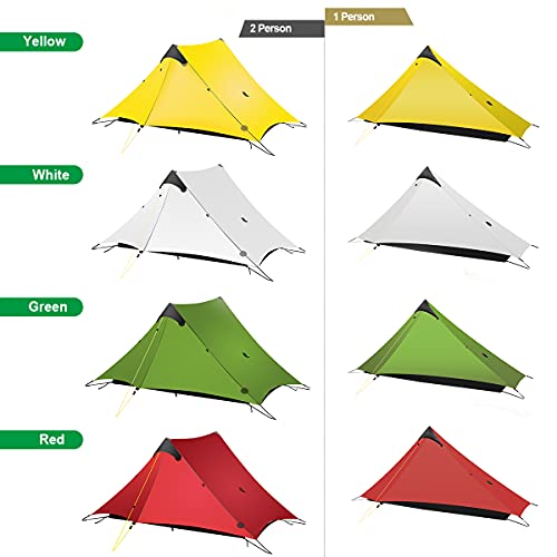 Ultralight Tent 3-Season Backpacking Tent 1 Person/2 Person Camping Tent, Outdoor Lightweight Lanshan Camping Tent Shelter, Perfect For Camping, Trekking, Kayaking, Climbing, Hiking, 1 Person, Green #TOP5