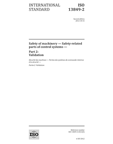 ISO 13849-2:2012, deuxième édition: Sécurité des machines - Pièces des
