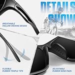 LINVO Polarized Sports Sunglasses Men Women UV400 Protection Wrap Around Goggles for Running Cycling Driving Fishing - Image 5