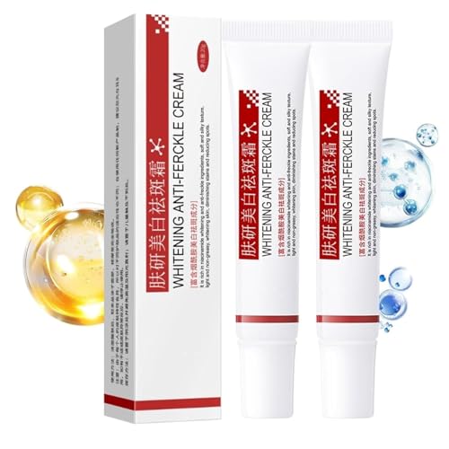 Fuyan Crema Blanqueadora y Anti-Pecas, Crema Blanqueadora de Pecas, Crema Anti-Arrugas Hidrata e Ilumina la Piel, Todo Tipo de Pieles (2pcs)
