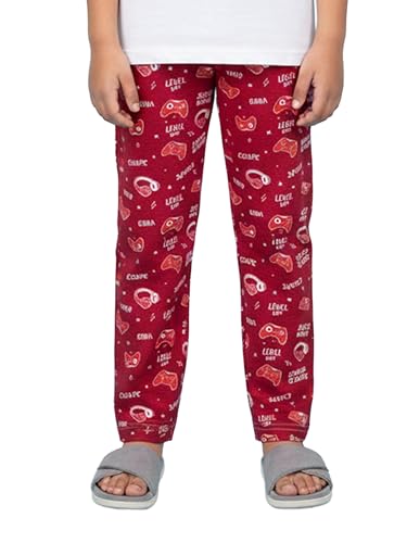 Image of KiddoPanti Boys Printed Pyjama | 100% Cotton Single Jersey Fabric | All Over Printed Design | Relax Fit & Ankle Length | Pyjama Pant